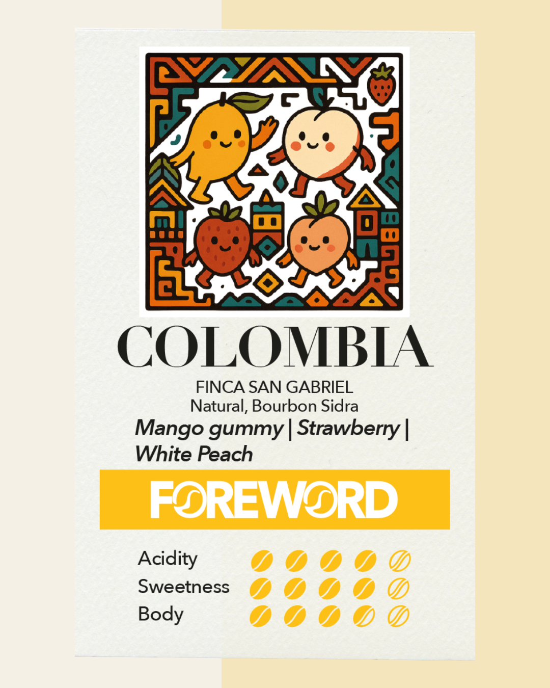 Colombia Huila Bourbon Sidra – Natural