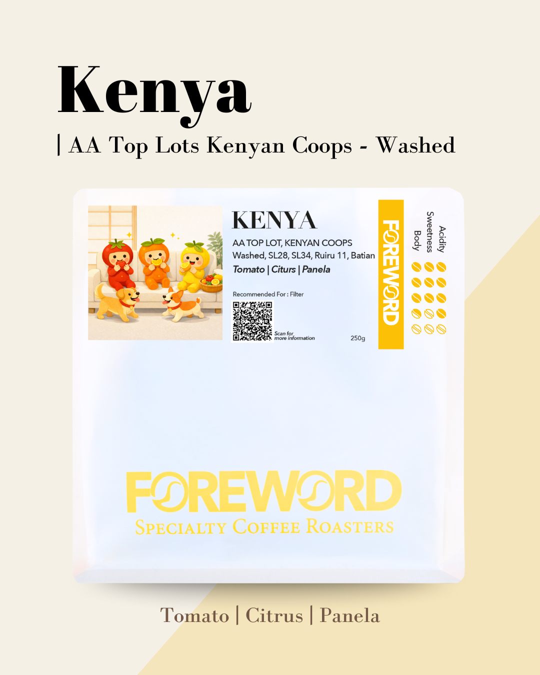 Kenya AA Top Lots Kenyan Coops – Washed