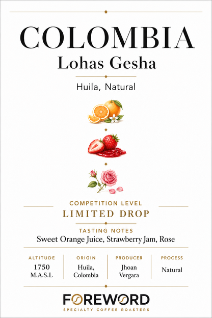 Colombia Lohas Floral Symphony Gesha Natural - Competition Lot