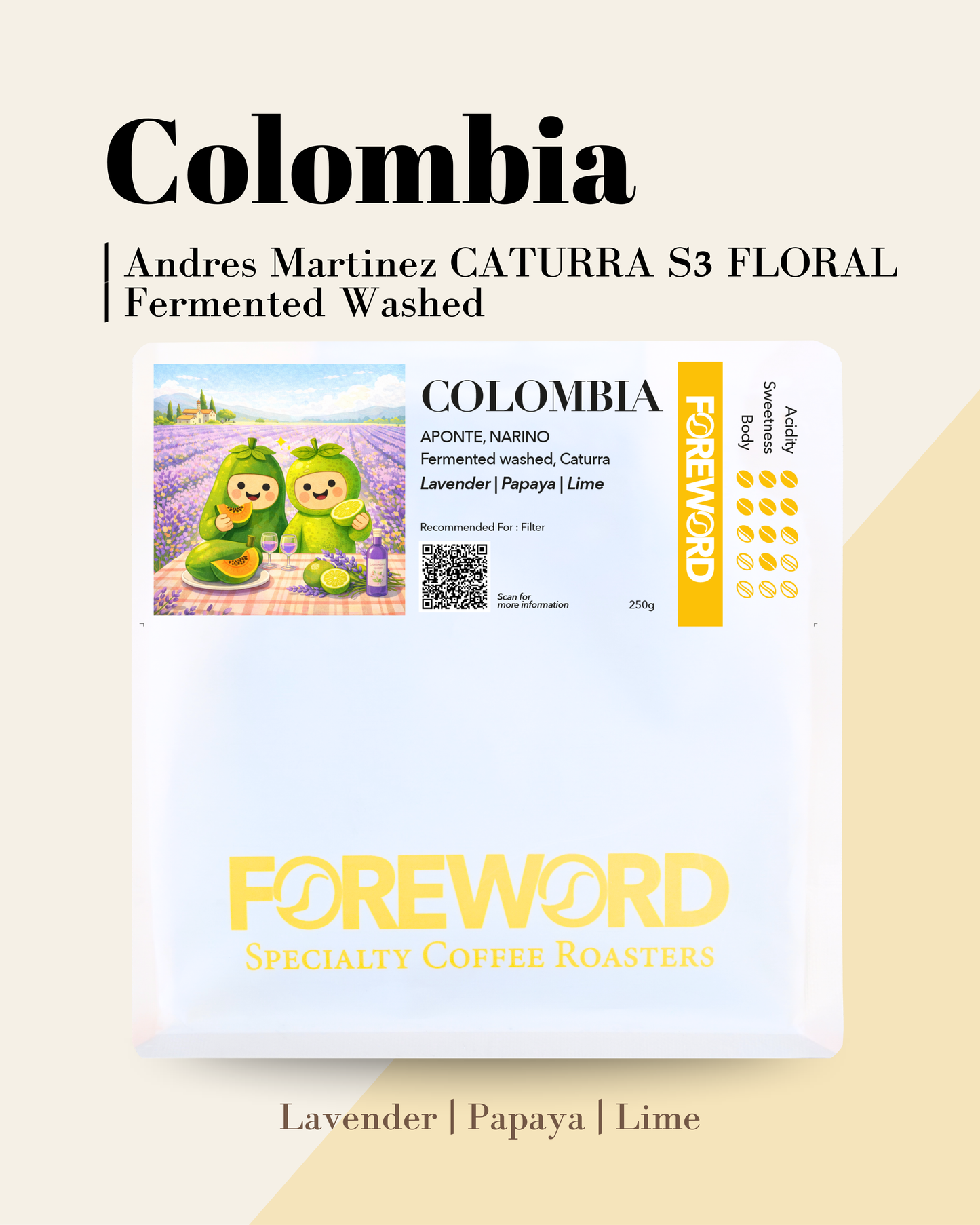 Colombia Andrés Martinez CATURRA S3 FLORAL - Fermented washed