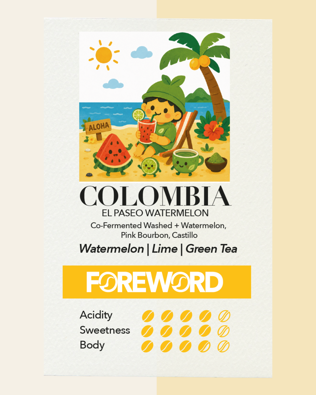 Colombia El Paseo Watermelon - Co-Fermentation Washed